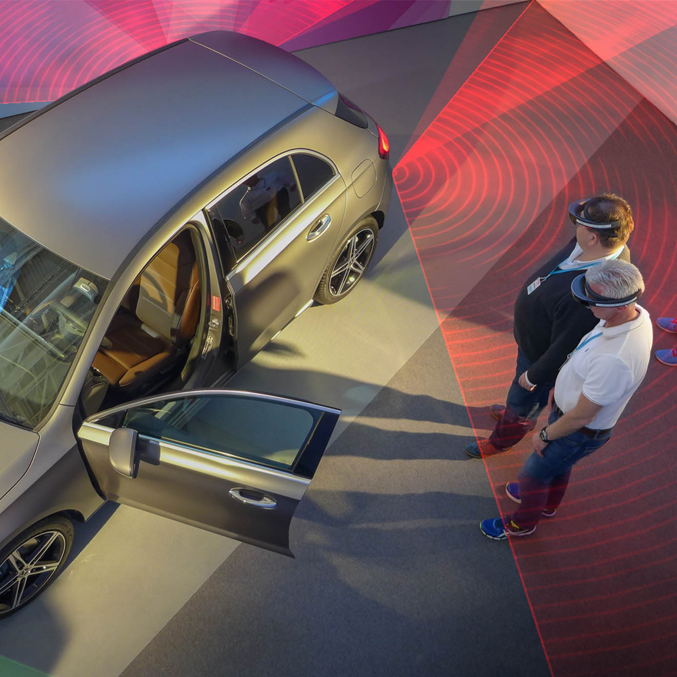 Mixed Reality experience helps salespeople better understand the car's hidden technologies